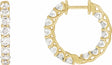14K Yellow Gold Vermeil 2 1/5 CTW Lab-Grown Diamond Inside-Outside 19.7 mm Hoop Earrings