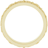 14K Yellow 6.2 mm Sculptural Flat Band