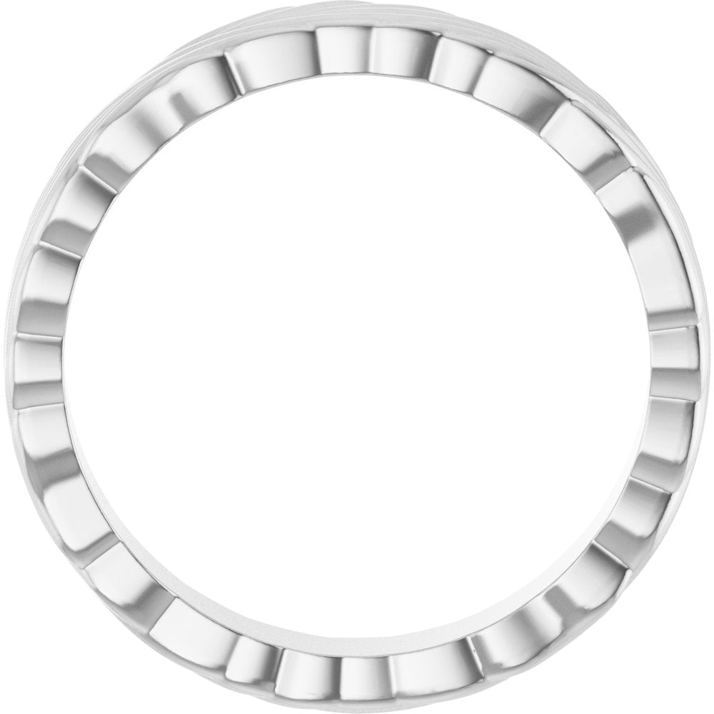 Sterling Silver 4.2 mm Sculptural Band