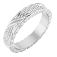 Sterling Silver 4.2 mm Sculptural Band Size 6.5