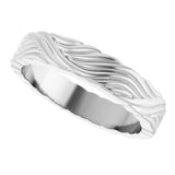Sterling Silver 4.2 mm Sculptural Band