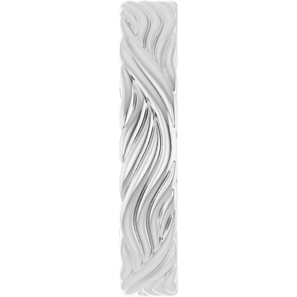 Sterling Silver 4.2 mm Sculptural Band