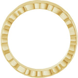 14K Yellow Gold 4.2 mm Sculptural Band Size 4.5