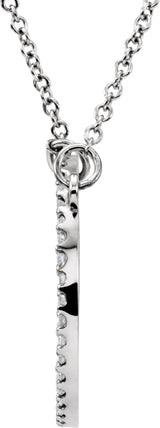 14K White Gold 1/5 CTW Lab-Grown Diamond Circle 16" Necklace