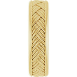 14K Yellow Gold 5.4 mm Woven-Design Flat Band