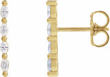 14K Yellow 1/6 CTW Natural Diamond Bar Earring