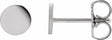 14K White Gold 5 mm Engravable Disc Earrings