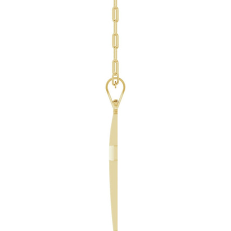 14K Yellow Gold Cross & Paperclip-Style Chain 18" Necklace
