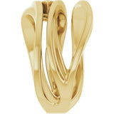 14K Yellow Gold Natural Amethyst Negative Space Ring