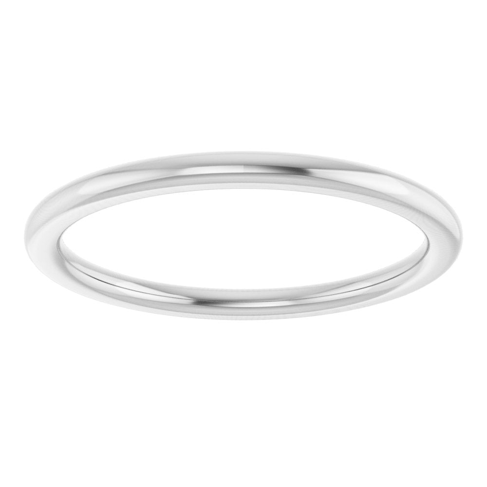 14K White 1.5 mm Comfort-Fit Standard Weight European-Style Band Size 7.5