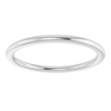 14K White 1.5 mm Comfort-Fit Standard Weight European-Style Band Size 7.5