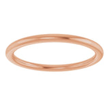 14K Rose Gold 1.5 mm Comfort-Fit European-Style Band Size 7