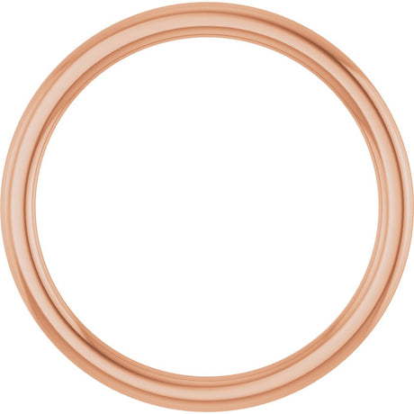 18K Rose 1.5 mm Comfort-Fit Standard Weight European-Style Band Size 6