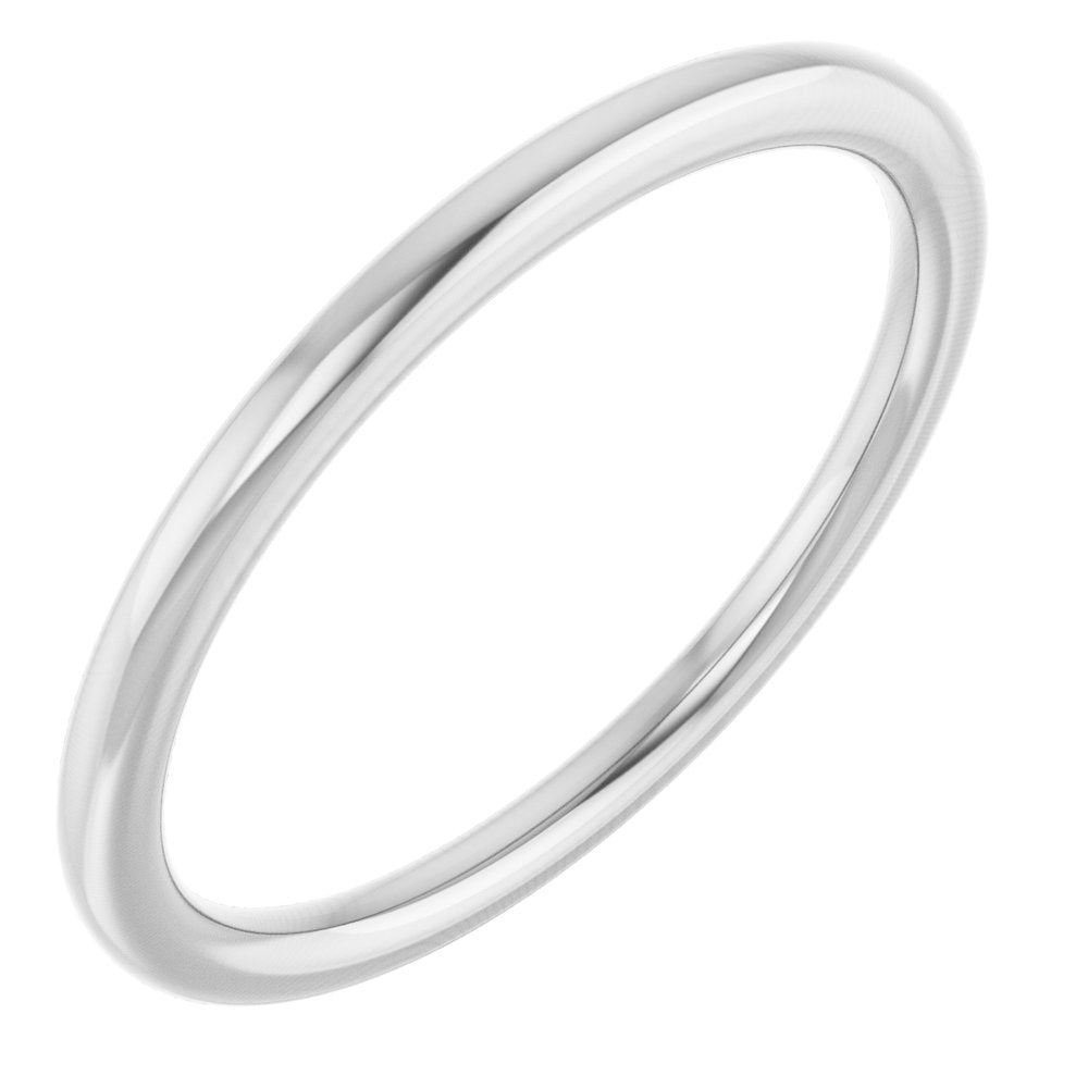 14K White 1.5 mm Comfort-Fit Standard Weight European-Style Band Size 7.5