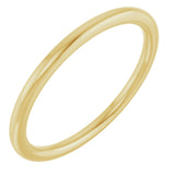 14K Yellow 1.5 mm Comfort-Fit Standard Weight European-Style Band Size 5