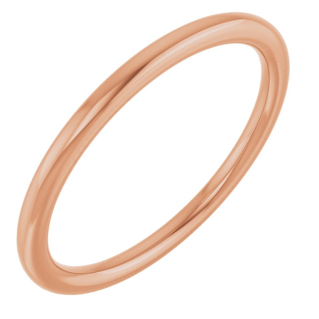 14K Rose 1.5 mm Comfort-Fit European-Style Band Size 8