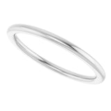 14K White 1.5 mm Comfort-Fit Standard Weight European-Style Band Size 7.5