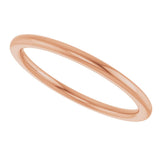14K Rose Gold 1.5 mm Comfort-Fit European-Style Band Size 7
