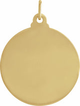 14K Yellow 21 mm Round Face of Jesus (Ecce Homo) Medal