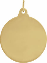 14K Yellow Gold 23 mm Round Face of Jesus (Ecce Homo) Medal