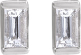 14K White 1/8 CTW Natural Diamond Stud Earrings