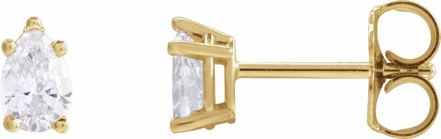 14K Yellow Gold 3/8 CTW Lab-Grown Diamond Earrings