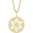 14K Yellow Star of David 18" Necklace