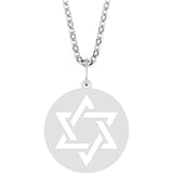 Sterling Silver Star of David 18" Necklace