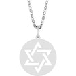 Sterling Silver Star of David 18" Necklace