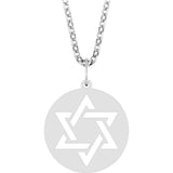 Sterling Silver Star of David 18" Necklace