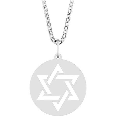 Sterling Silver Star of David 18" Necklace