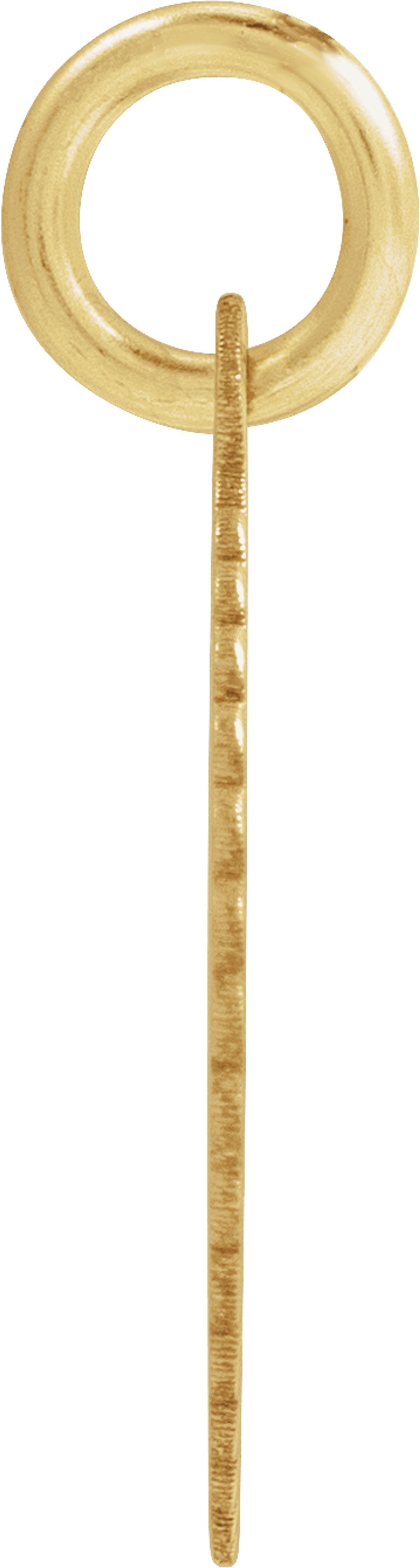 14K Yellow Initial M Sunburst Pendant