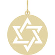 14K Yellow Star of David Pendant