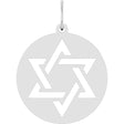 14K White Star of David Pendant