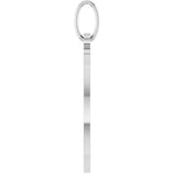 14K White Star of David Pendant