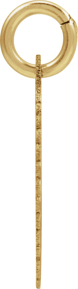 14K Yellow Initial F Sunburst Pendant