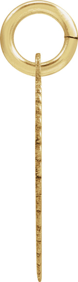 14K Yellow Initial R Sunburst Pendant