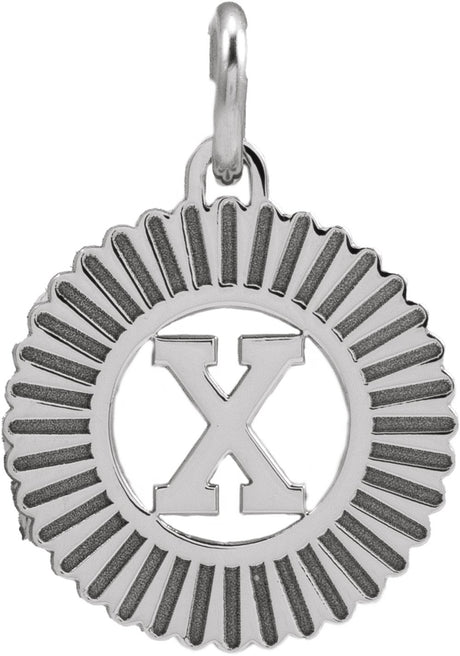 Sterling Silver Initial X Pendant