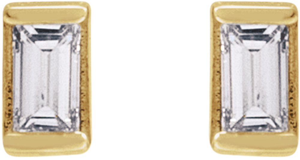 14K Yellow .05 CTW Natural Diamond Stud Earrings