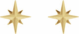 14K Yellow Star Earrings