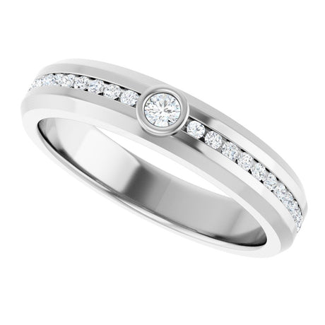 14K White Gold 1/4 CTW Lab-Grown Diamond Band