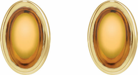 14K Yellow Gold Natural Citrine Earrings