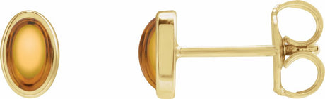 14K Yellow Gold Natural Citrine Earrings