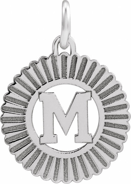 Sterling Silver Initial M Pendant