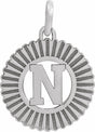 Sterling Silver Initial N Sunburst Pendant