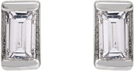 14K White .05 CTW Natural Diamond Stud Earrings
