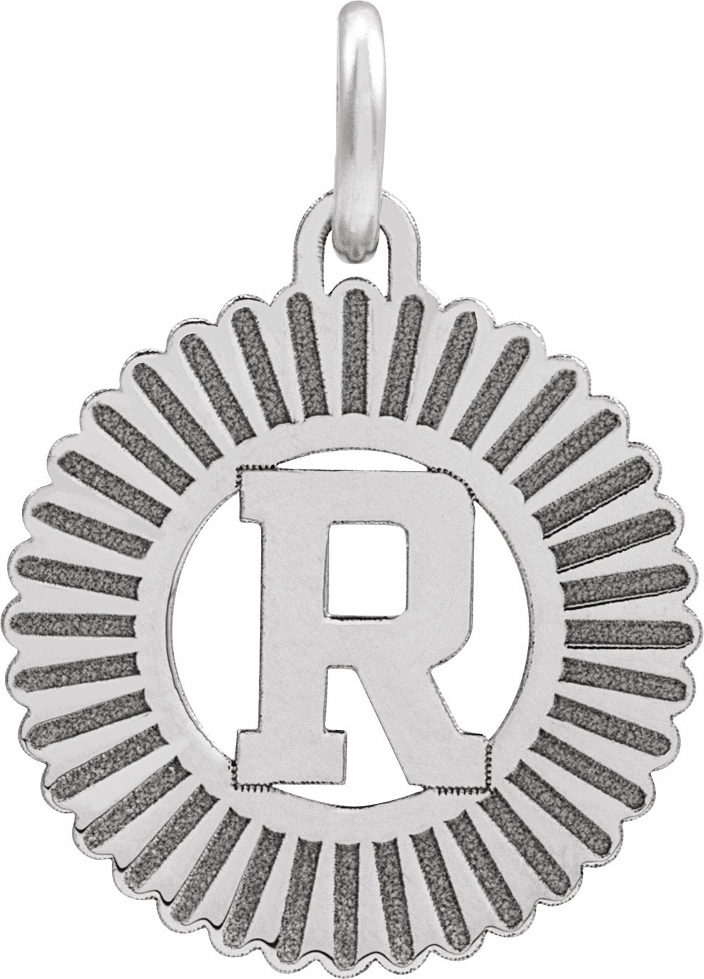 Sterling Silver Initial R Pendant