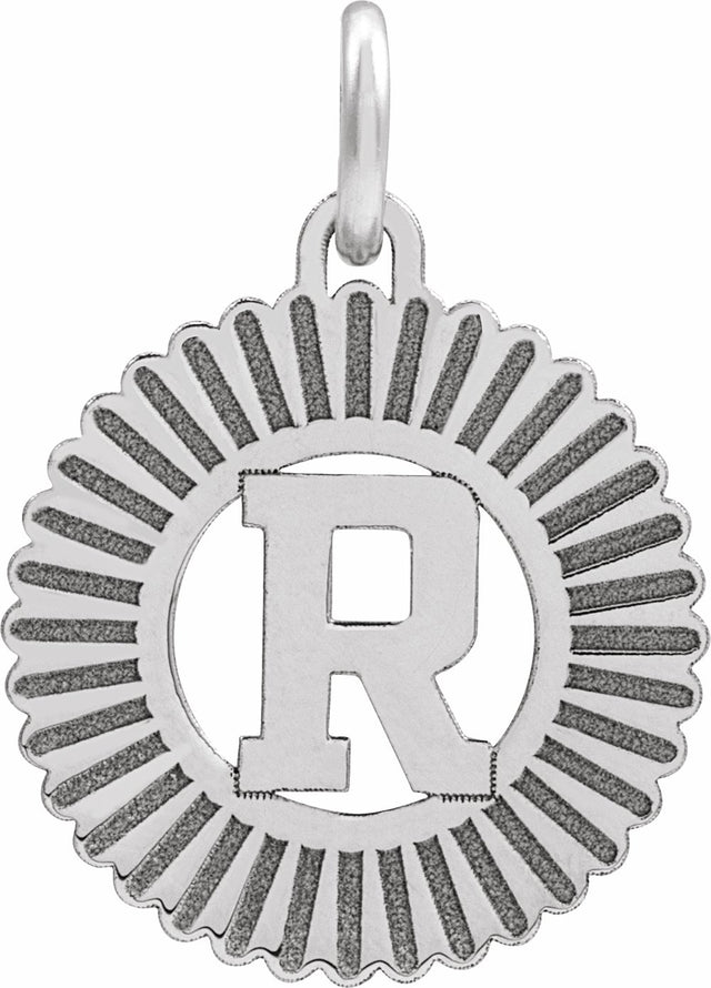 Sterling Silver Initial R Pendant