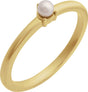 14K Yellow Cultured White Seed Pearl Ring