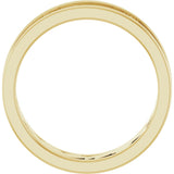14K Yellow Gold 5.8 mm Floral Flat Band Size 8